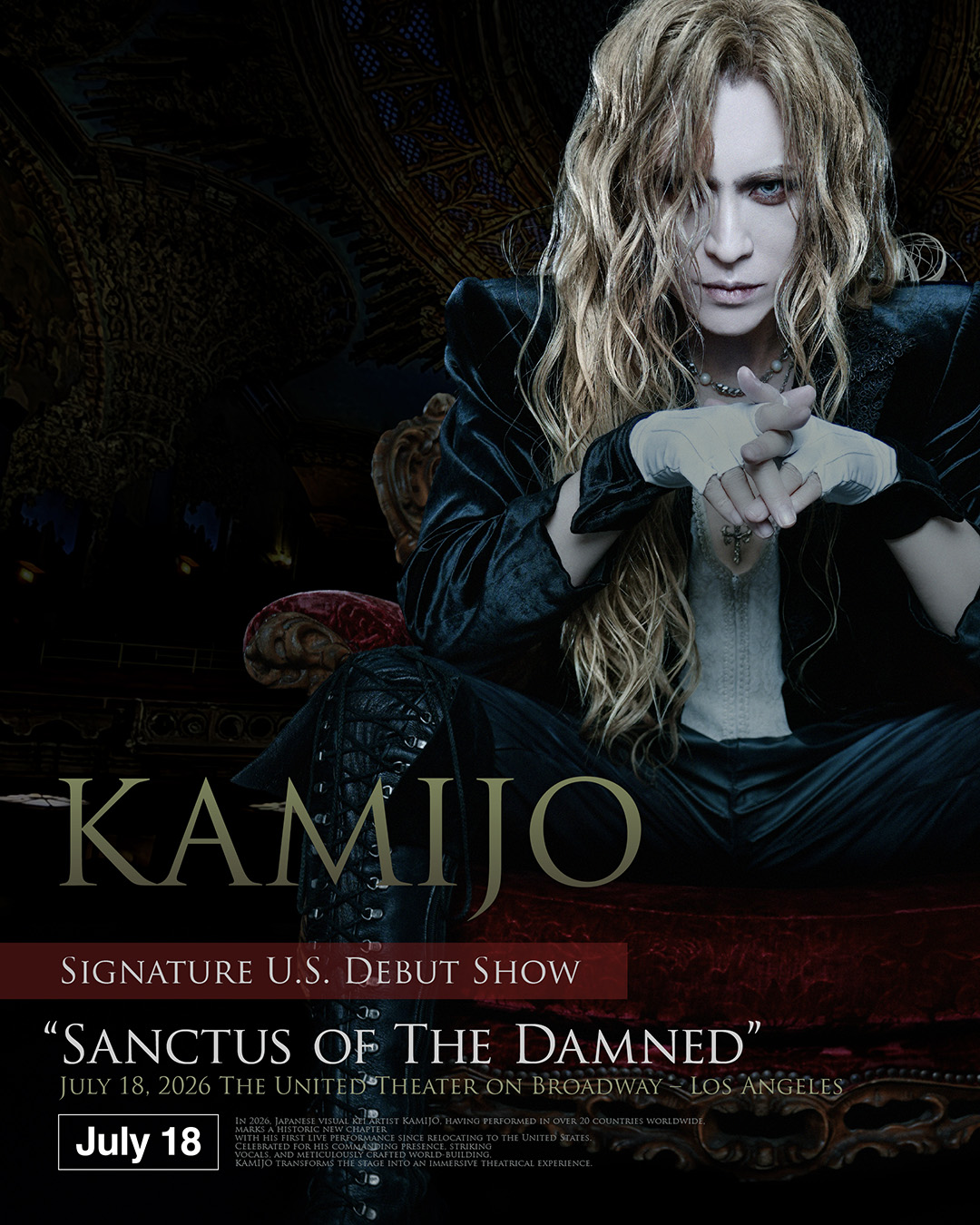 KAMIJO Sanctus of the Damned Los Angeles poster